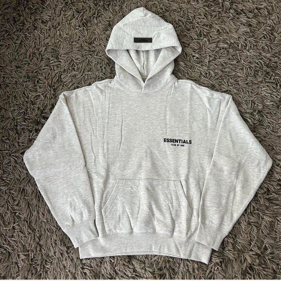 Essentials Fear Of God Light Oatmeal SS22 Hoodie & Sweatpants Set Size XS - Picture 2 of 11